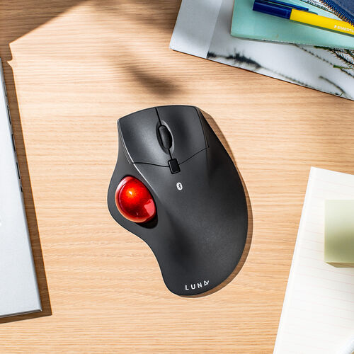 ワイヤレスマウス(Bluetooth・充電式・おすすめ・おしゃれ・人気・トラックボールマウス・静音・3ボタン・電池式・ブラック） MABTTB41