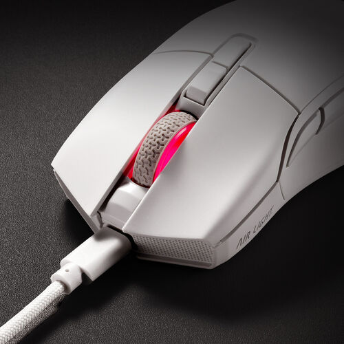 ゲーミングマウス（AIR LIGHT・超軽量 66g・Bluetooth・有線・ワイヤレス・マウス・PAW3395センサー・26000DPI・無線・充電・ホワイト）