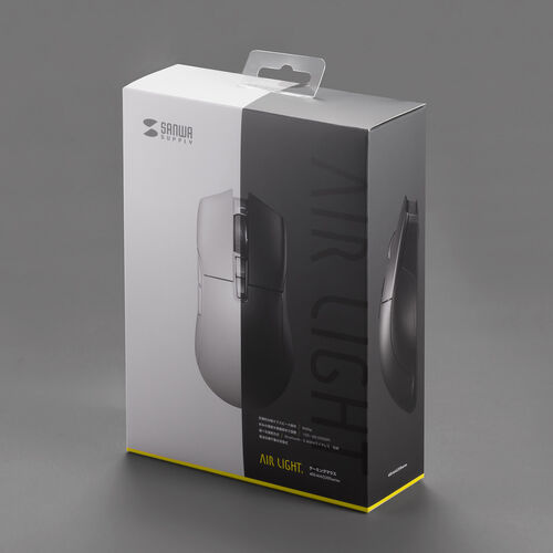 ゲーミングマウス（AIR LIGHT・超軽量 66g・Bluetooth・有線・ワイヤレス・マウス・PAW3395センサー・26000DPI・無線・充電・ホワイト）