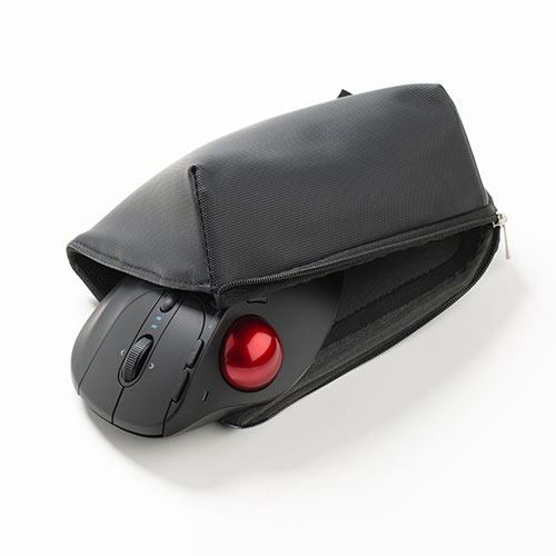 マウス収納ケース（マウスパッド付き・小物収納・マルチケース・リストレスト付き・小物収納付き・ブラック）