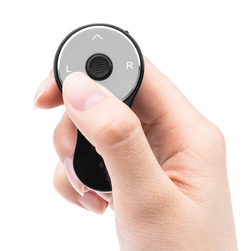 リングマウス（フィンガーマウス・プレゼンマウス・ワイヤレス・5ボタン・ドラッグ＆ドロップ対応・充電式・ブラック）