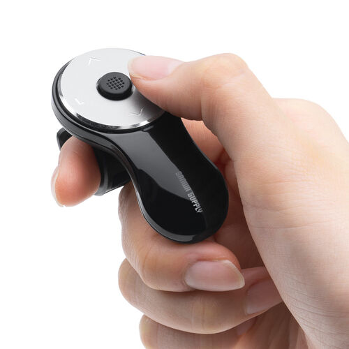 リングマウス（フィンガーマウス・プレゼンマウス・ワイヤレス・5ボタン・ドラッグ＆ドロップ対応・充電式・ブラック）