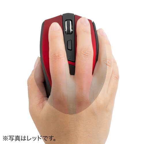 ワイヤレスマウス(無線・2.4G・静音・ブルーLED・5ボタン・DPI切替・電池式・中型・ブラック) EZ4-MAW154BK サンワサプライ