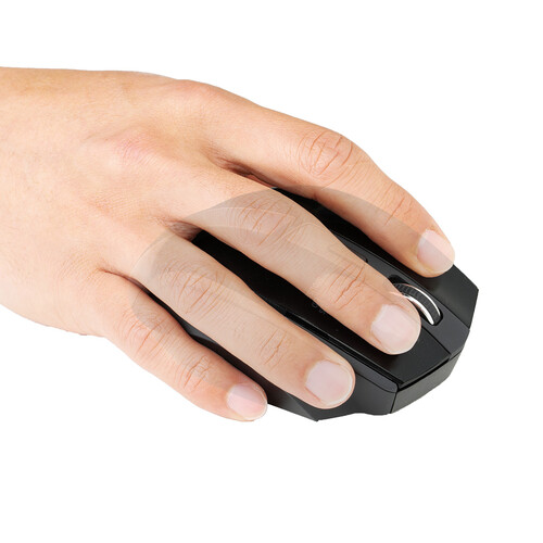 ワイヤレスマウス(無線・2.4G・静音・ブルーLED・5ボタン・DPI切替・電池式・中型・ブラック) EZ4-MAW154BK サンワサプライ