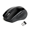 マウス(無線・ワイヤレス・2.4G・静音・ブルーLED・5ボタン・DPI切替・電池式・中型・ブラック)