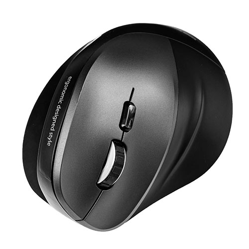 左利きマウス ワイヤレス（左手用マウス エルゴマウス 5ボタン カウント切り替え）