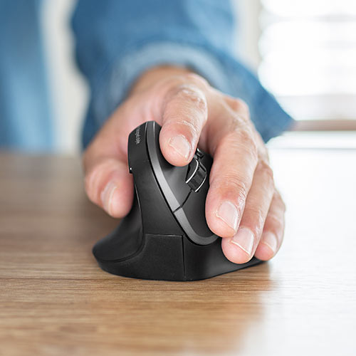 左利きマウス ワイヤレス（左手用マウス エルゴマウス 5ボタン カウント切り替え）