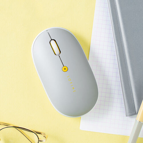 【アウトレット】ワイヤレスマウス（薄型・グレー・静音・USB Aレシーバー・高速充電・Type-C・充電式・かわいい・おしゃれ・軽い・フラット）