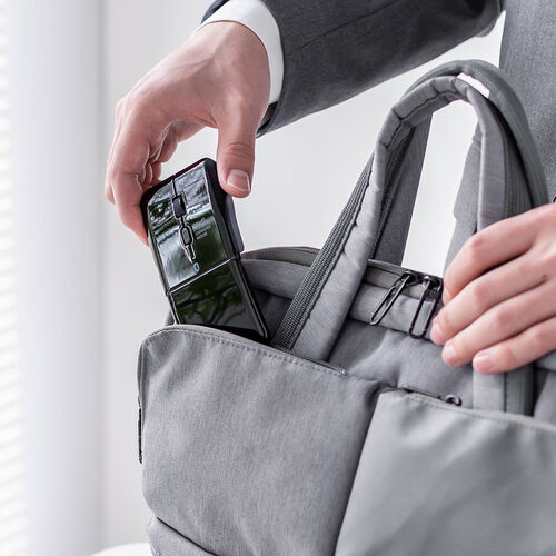 薄型マウス（Bluetooth & 2.4GHz マウス・5ボタン・小型・折りたたみ式・USB-C充電式・無線・ワイヤレス・マルチペアリング・コンパクト・戻る/進む ボタン・ブラック）