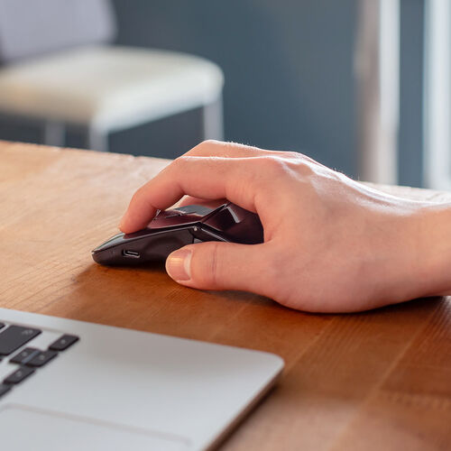 薄型マウス（Bluetooth & 2.4GHz マウス・3ボタン・小型・折りたたみ式・USB-C充電式・無線・ワイヤレス・マルチペアリング・コンパクト・ブラック）