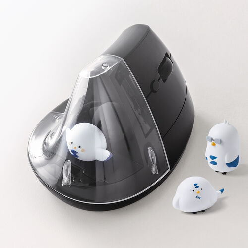 推し活マウス（ワイヤレスマウス・Bluetooth・エルゴノミクス・超高速充電・3分充電で2カ月使える・5ボタン・2.4GHz・無線・ディスプレイケース・ブラック）