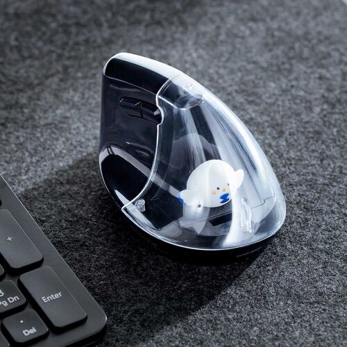 推し活マウス（ワイヤレスマウス・Bluetooth・エルゴノミクス・超高速充電・3分充電で2カ月使える・5ボタン・2.4GHz・無線・ディスプレイケース・ブラック）