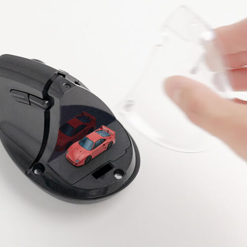 推し活マウス（ワイヤレスマウス・Bluetooth・エルゴノミクス・超高速充電・3分充電で2カ月使える・5ボタン・2.4GHz・無線・ディスプレイケース・ブラック）