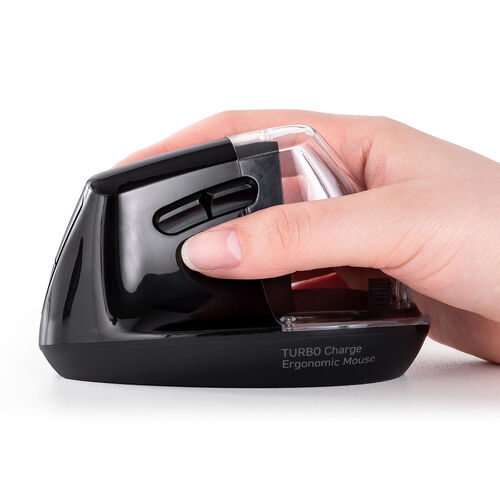 推し活マウス（ワイヤレスマウス・Bluetooth・エルゴノミクス・超高速充電・3分充電で2カ月使える・5ボタン・2.4GHz・無線・ディスプレイケース・ブラック）