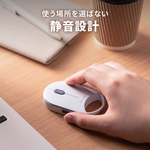 ワイヤレスマウス（超小型・Bluetooth・超薄型・静音・充電式・5ボタン・無線・持ち運び・モバイルマウス・携帯マウス・ミニマウス・コンパクト・ブラック）