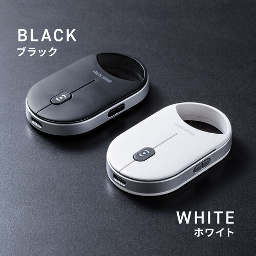 ワイヤレスマウス（超小型・Bluetooth・超薄型・静音・充電式・5ボタン・無線・持ち運び・モバイルマウス・携帯マウス・ミニマウス・コンパクト・ブラック）