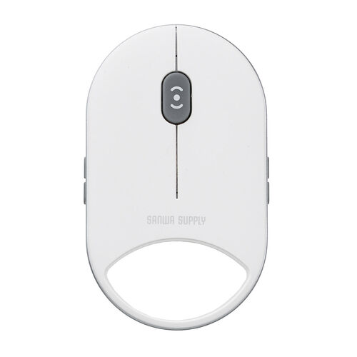 ワイヤレスマウス（超小型・Bluetooth・超薄型・静音・充電式・5ボタン・無線・持ち運び・モバイルマウス・携帯マウス・ミニマウス・コンパクト・ホワイト）
