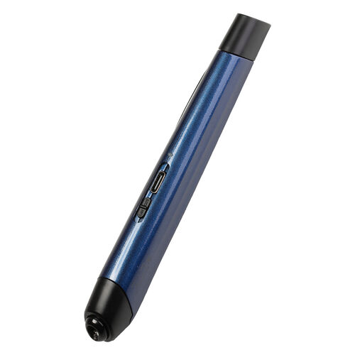 ペンマウス（Bluetooth・ワイヤレス・戻る/進む・USB A・Type-C・充電式・ペン型マウス・クリップ付き・ブルー）