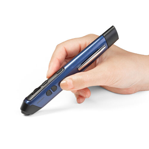 ペンマウス（Bluetooth・ワイヤレス・戻る/進む・USB A・Type-C・充電式・ペン型マウス・クリップ付き・ブルー）