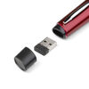 ペンマウス（Bluetooth・ワイヤレス・戻る/進む・USB A・Type-C・充電式・ペン型マウス・クリップ付き・レッド）