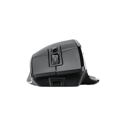 ワイヤレスマウス（エルゴノミクス・8ボタン・多機能・割り当て・液晶画面・Bluetooth・2.4GHzレシーバー・充電式・ブラック）