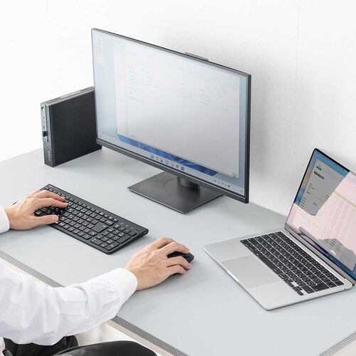 ワイヤレスマウス（エルゴノミクス・8ボタン・多機能・割り当て・液晶画面・Bluetooth・2.4GHzレシーバー・充電式・ブラック）