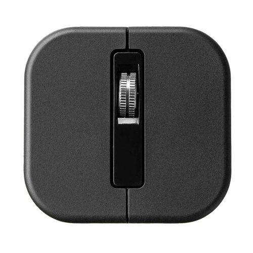 ワイヤレスマウス（マグネット着脱式・小型・Bluetooth・フルサイズ ＆ コンパクト・薄型・充電式・4ボタン・無線・持ち運び・モバイルマウス・携帯マウス・ミニマウス・ブラック）