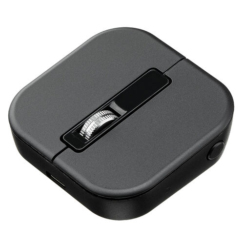 ワイヤレスマウス（マグネット着脱式・小型・Bluetooth・フルサイズ ＆ コンパクト・薄型・充電式・4ボタン・無線・持ち運び・モバイルマウス・携帯マウス・ミニマウス・ブラック）