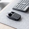 ワイヤレスマウス（マグネット着脱式・小型・Bluetooth・フルサイズ ＆ コンパクト・薄型・充電式・4ボタン・無線・持ち運び・モバイルマウス・携帯マウス・ミニマウス・ブラック）