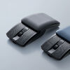 薄型マウス（Bluetooth・2.4GHzワイヤレス・スライドカバー・開閉で電源オンオフ・5ボタン・戻る/進むボタン・持ち運び・小型・コンパクト・USB-C充電式・スリム・軽量・静音・ブラック）