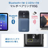 薄型マウス（Bluetooth・2.4GHzワイヤレス・スライドカバー・開閉で電源オンオフ・5ボタン・戻る/進むボタン・持ち運び・小型・コンパクト・USB-C充電式・スリム・軽量・静音・ブルー）