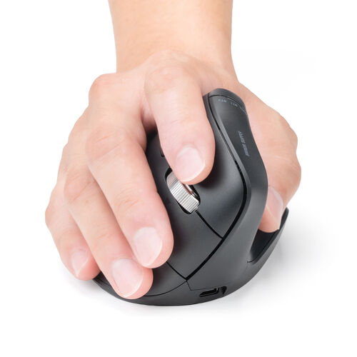 ワイヤレスマウス（チルトホイール・高速スクロール・Bluetooth・エルゴノミクス・無線・静音・5ボタン・マルチペアリング・カウント切り替え・左右スクロール・戻る・進む・Mac対応・ブラック）