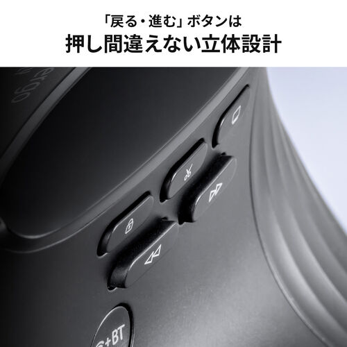 ワイヤレスマウス（エルゴノミクス・8ボタン・多機能・液晶画面・Bluetooth / 2.4GHzレシーバー・充電式・ハイスペック・8000DPI・Mac対応・ブラック）