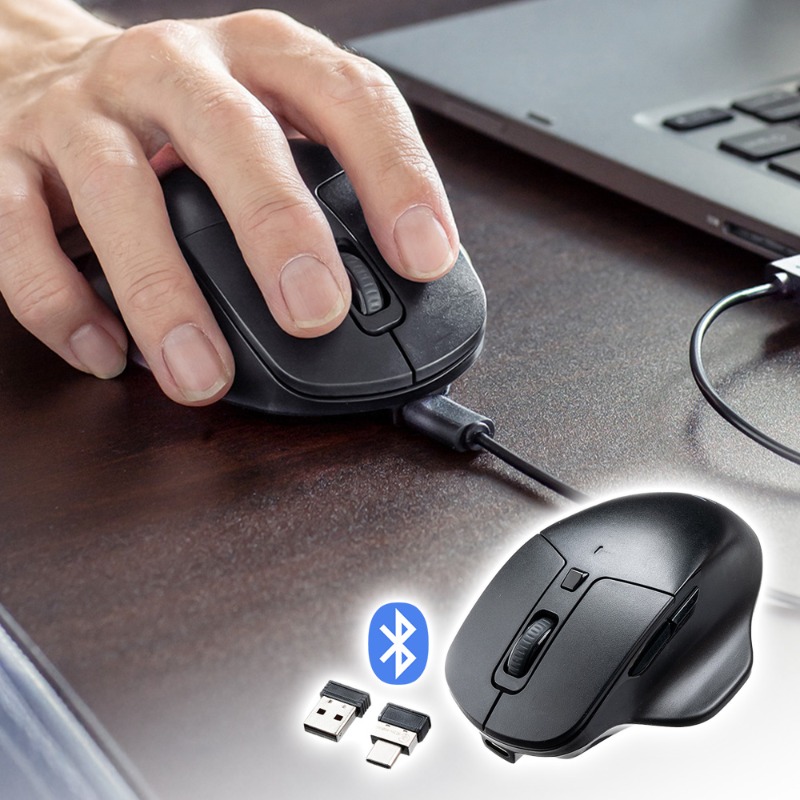 ワイヤレスマウス Bluetooth 充電式 静音 5ボタン