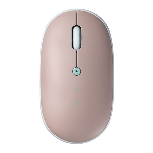 ワイヤレスマウス（Bluetooth ＆ USB A・薄型・ピンク・静音・高速充電・Type-C・充電式・かわいい・おしゃれ・ワイヤレス・無線・軽い・フラット）