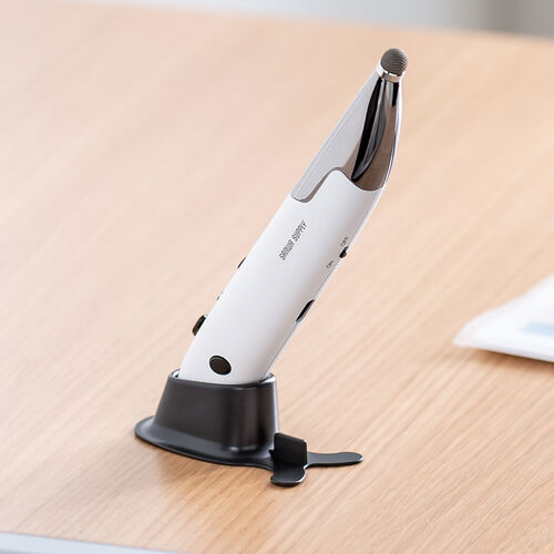 ペンマウス（ペン型マウス・Bluetooth・ワイヤレス2.4GHz・Type-A・Type-C・充電式・800/1200/1600カウント・左手対応・スタンド付き・ホワイト・FPSゲーム）