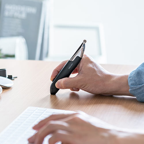 ペンマウス（ペン型マウス・Bluetooth・ワイヤレス2.4GHz・Type-A・Type-C・充電式・800/1200/1600カウント・左手対応・スタンド付き）