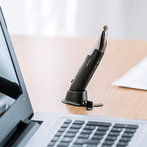ペンマウス（ペン型マウス・Bluetooth・ワイヤレス2.4GHz・Type-A・Type-C・充電式・800/1200/1600カウント・左手対応・スタンド付き）
