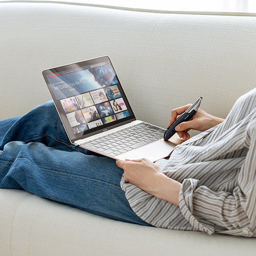 ペンマウス（ペン型マウス・Bluetooth・ワイヤレス2.4GHz・Type-A・Type-C・充電式・800/1200/1600カウント・左手対応・スタンド付き）