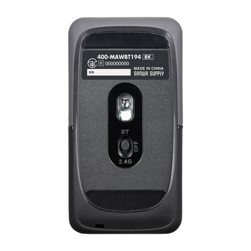 モバイルマウス（超小型・Bluetooth・2.4GHz・ワイヤレス・SLIMO・静音・無線・ブルーLEDセンサー・充電式・スリム・軽い・軽量・Type-C充電・ブラック）