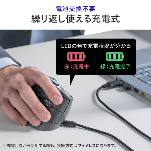 ワイヤレスマウス｜5ボタン・横スクロール・Bluetooth/2.4GHz