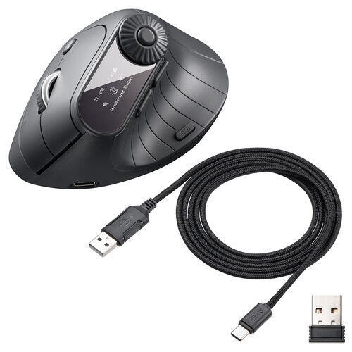 多機能マウス｜液晶・横スクロール・Bluetooth/2.4GHz対応