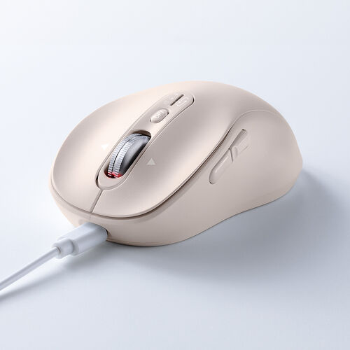 ワイヤレスマウス（チルトホイール・高速スクロール・Bluetooth・無線・静音・5ボタン・ブルーLED・マルチペアリング・カウント切り替え・左右スクロール・Mac対応・戻る・進む・ベージュ）