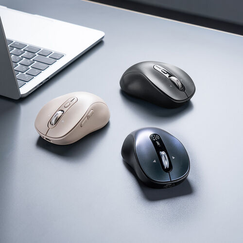 ワイヤレスマウス（チルトホイール・高速スクロール・Bluetooth・無線・静音・5ボタン・ブルーLED・マルチペアリング・カウント切り替え・左右スクロール・Mac対応・戻る・進む・ブラック）