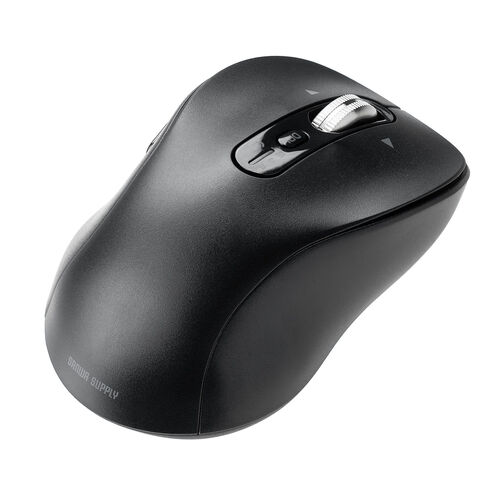 ワイヤレスマウス（チルトホイール・高速スクロール・Bluetooth・無線・静音・5ボタン・ブルーLED・マルチペアリング・カウント切り替え・左右スクロール・Mac対応・戻る・進む・ブラック）