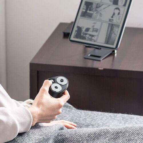 ハンディマウス（メディアコントロールボタン搭載・Bluetooth・ワイヤレス・スティック操作・プレゼン・電子書籍・VR・コントローラ・ごろ寝マウス・ブラック）