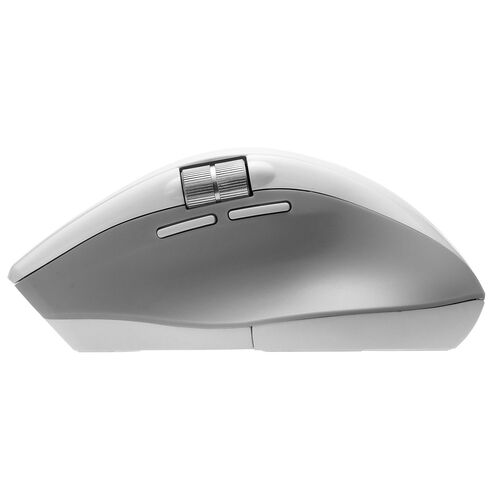 ワイヤレスマウス（サイドホイール・高速スクロール・Bluetooth・無線・静音・5ボタン・ブルーLED・マルチペアリング・カウント切り替え・左右スクロール・Mac対応・戻る・進む・充電式・ホワイト）