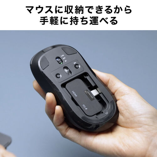 USBハブマウス（USB-C HDMI変換アダプタ・ワイヤレス 2.4G