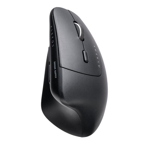 ワイヤレスマウス（Bluetooth・軽量・大型・エルゴノミクス・USB Aレシーバー・5ボタン・マルチペアリング・静音・充電式・無線・2.4GHz・ブラック）