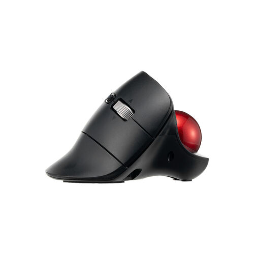 トラックボールマウス（チルトホイール・高速スクロール・エルゴノミクス・静音・2.4GHz・Bluetooth・ワイヤレス・5ボタン・USB-C充電式・レッド）
